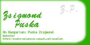 zsigmond puska business card